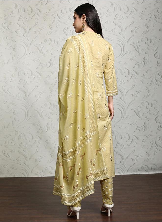 Vishudh Women Multicolor Printed Cotton Kurta Set by Styli  - Image 3