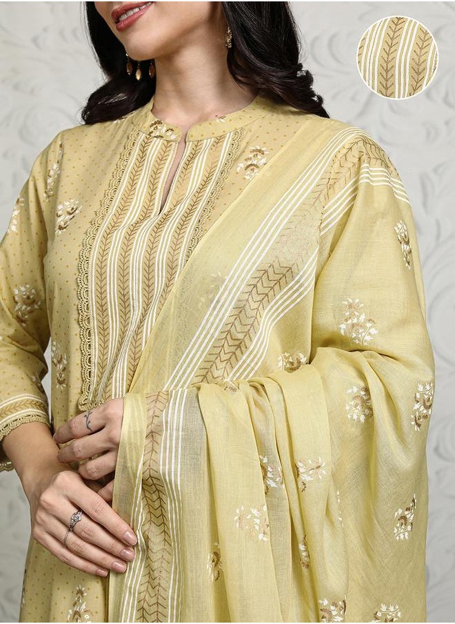 Vishudh Women Multicolor Printed Cotton Kurta Set by Styli  - Image 5