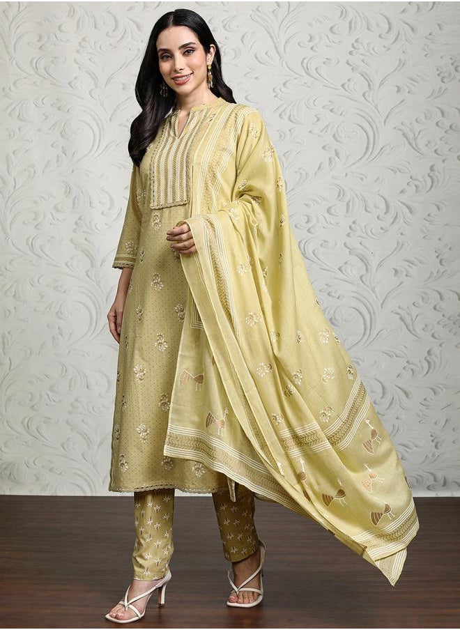 Vishudh Women Multicolor Printed Cotton Kurta Set by Styli  - Image 2