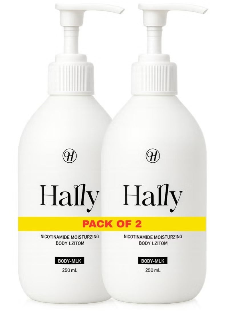 HALLY لوشن هالي نيكوتاناميد المرطب للجسم 250 مل*2 - Image 1