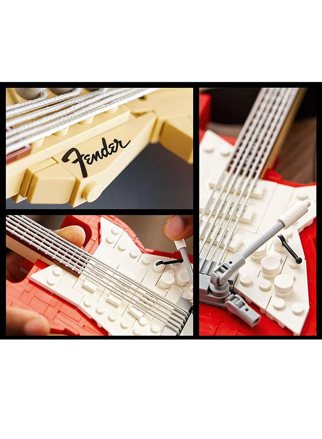 LEGO Ideas Fender® Stratocaster™ 21329 Building Kit; Cool Gift Idea for Music Lovers, Featuring a Buildable Display Model of a Fender® Stratocaster™ Guitar and 65 Princeton® Reverb Amplifier (1,074 Pieces) 18+