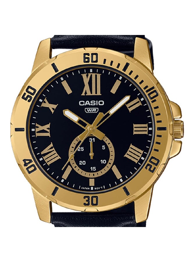 CASIO Leather Analog Wrist Watch MTP-VD200GL-1BUDF - Image 3