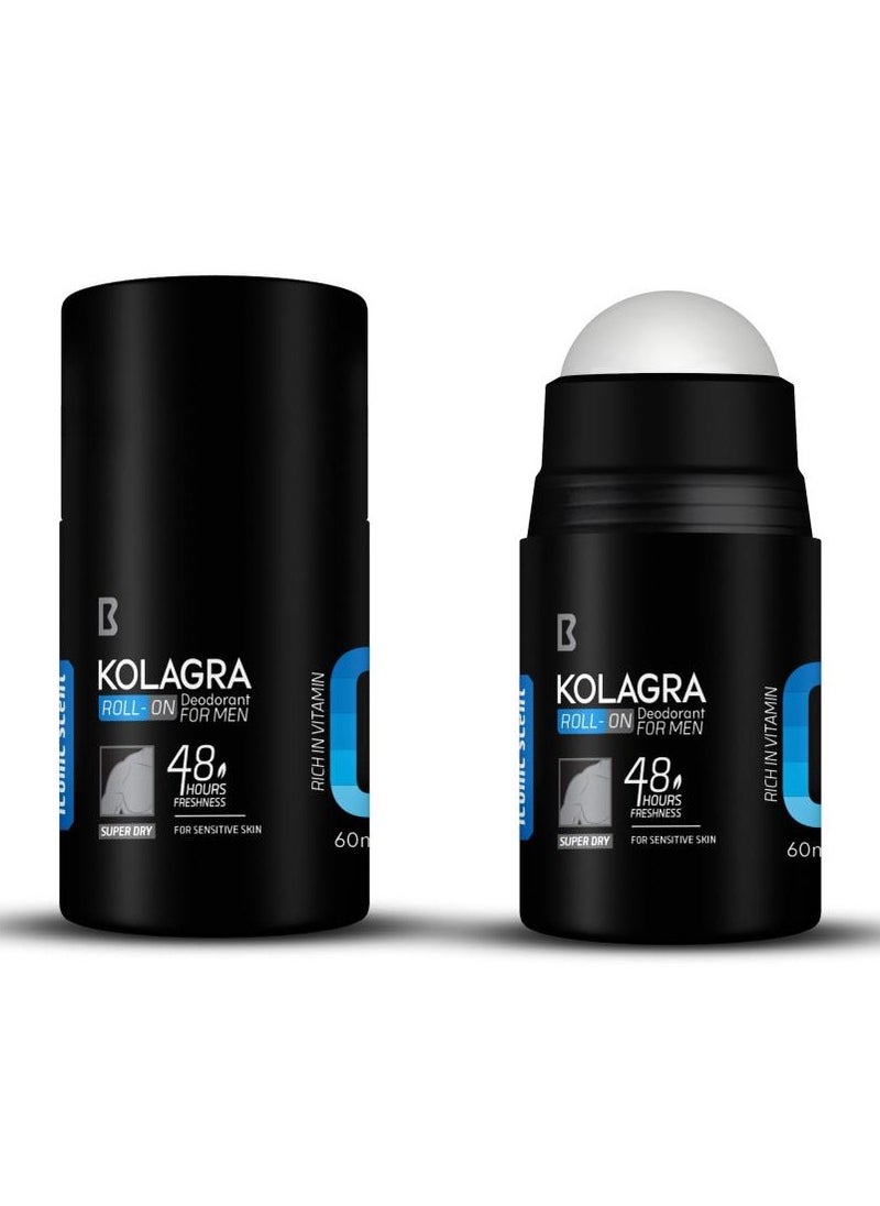 Kolagra Super Dry 48H Men's Roll-On Deodorant Iconic Scent