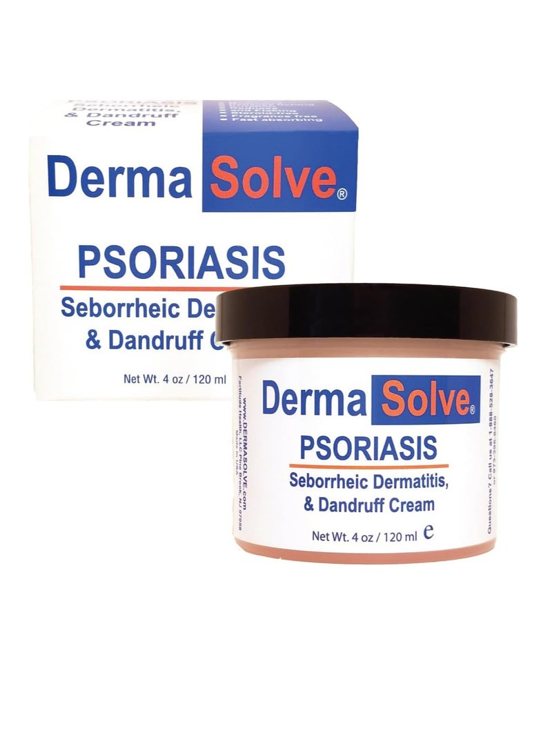 Dermasolve Psoriasis And Seborrheic Dermatitis Treatment Cream Provides Intense Relief 4.0 oz - Image 1