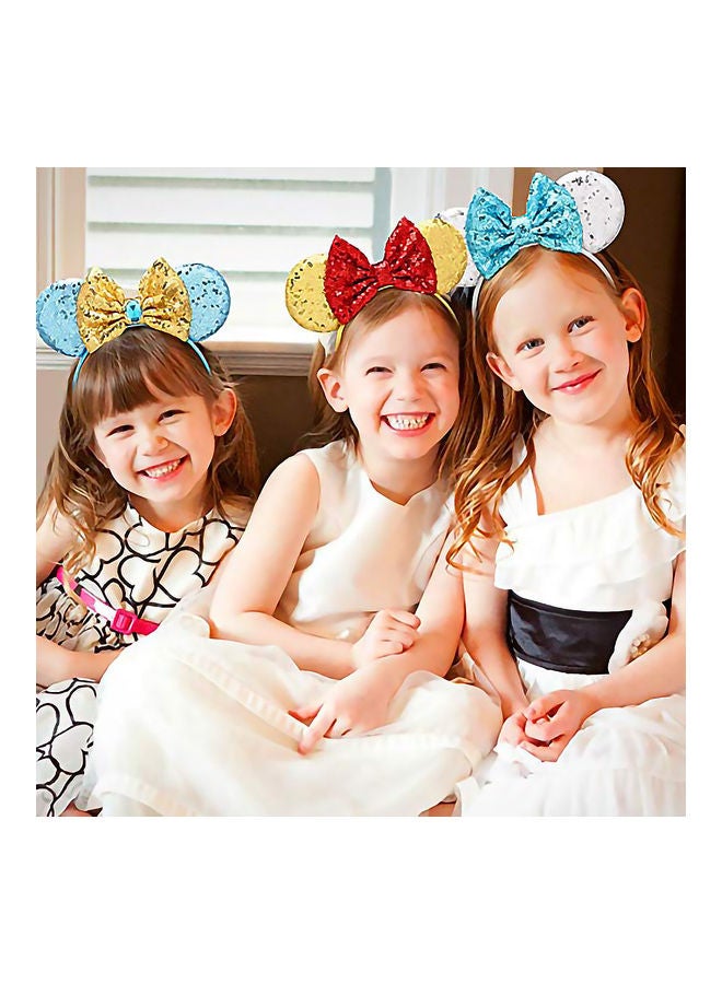 Loquat Mickey Mouse Ears Cartoon Hairband Yellow/Red 23.5x22cm - Image 3