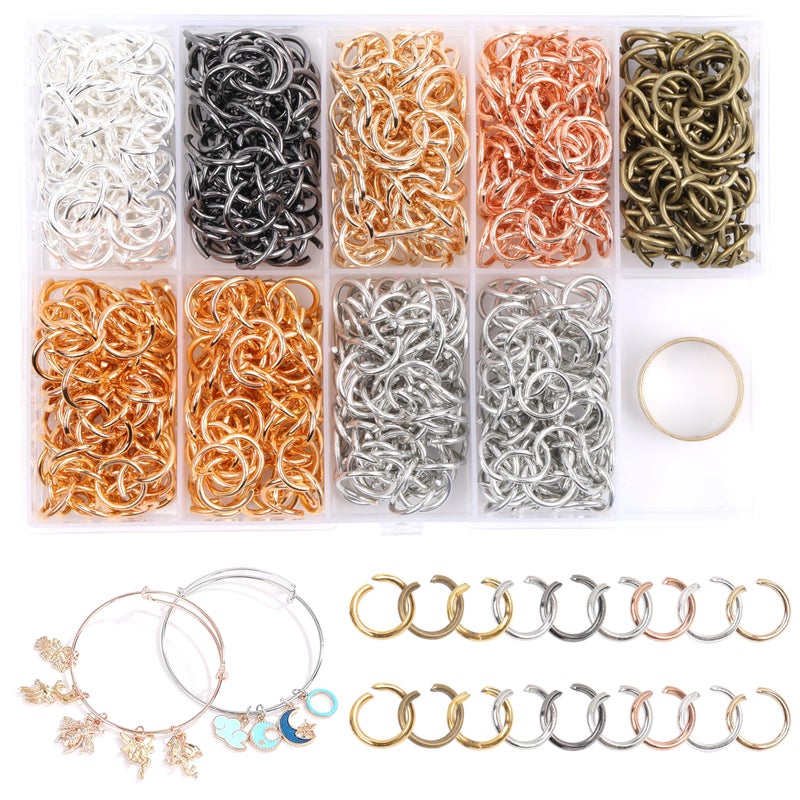 GMMA 10 mm Jump Rings for Jewelry Making 7 Colors 1000 Pcs Stainless Steel Jump Rings with OpenClose Tools for Necklace Bracelet Repair Keychains Jewelry Making Supplies10mm039