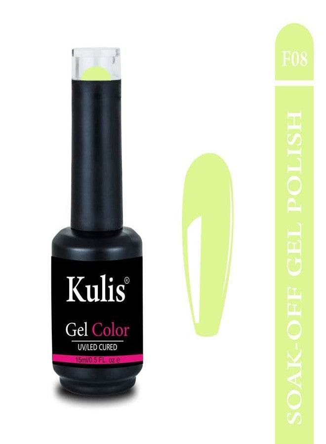 Kulis Fluorescent UV Gel Polish for Professionals 15ml Brush Cap Shade F08 - Image 3