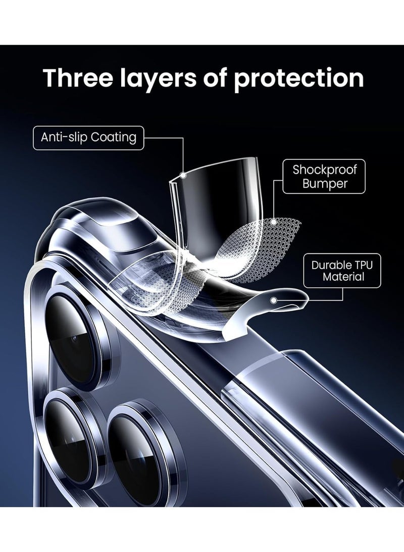 Premium iPhone 17 Pro Max Clear Case Soft Flexible Silicone TPU Shockproof Transparent Back Cover with Bumper Protection (Bumper, iPhone 17 Pro Max) - Image 3