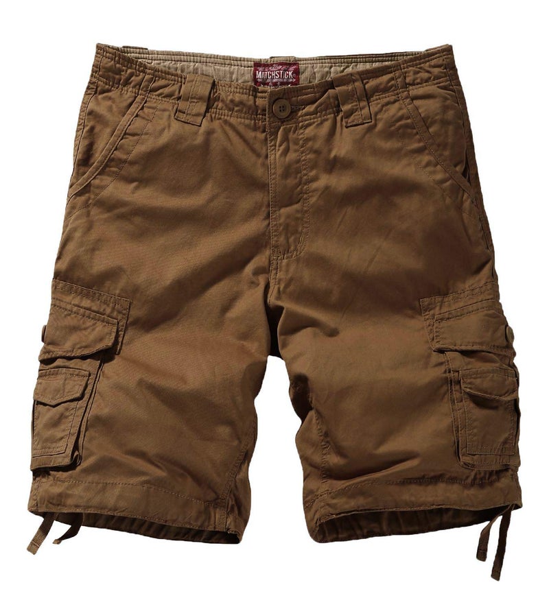 Match Mens Twill Comfort Cargo Short Without Belt S3612 Label Size 2XL36 US 34 Mud