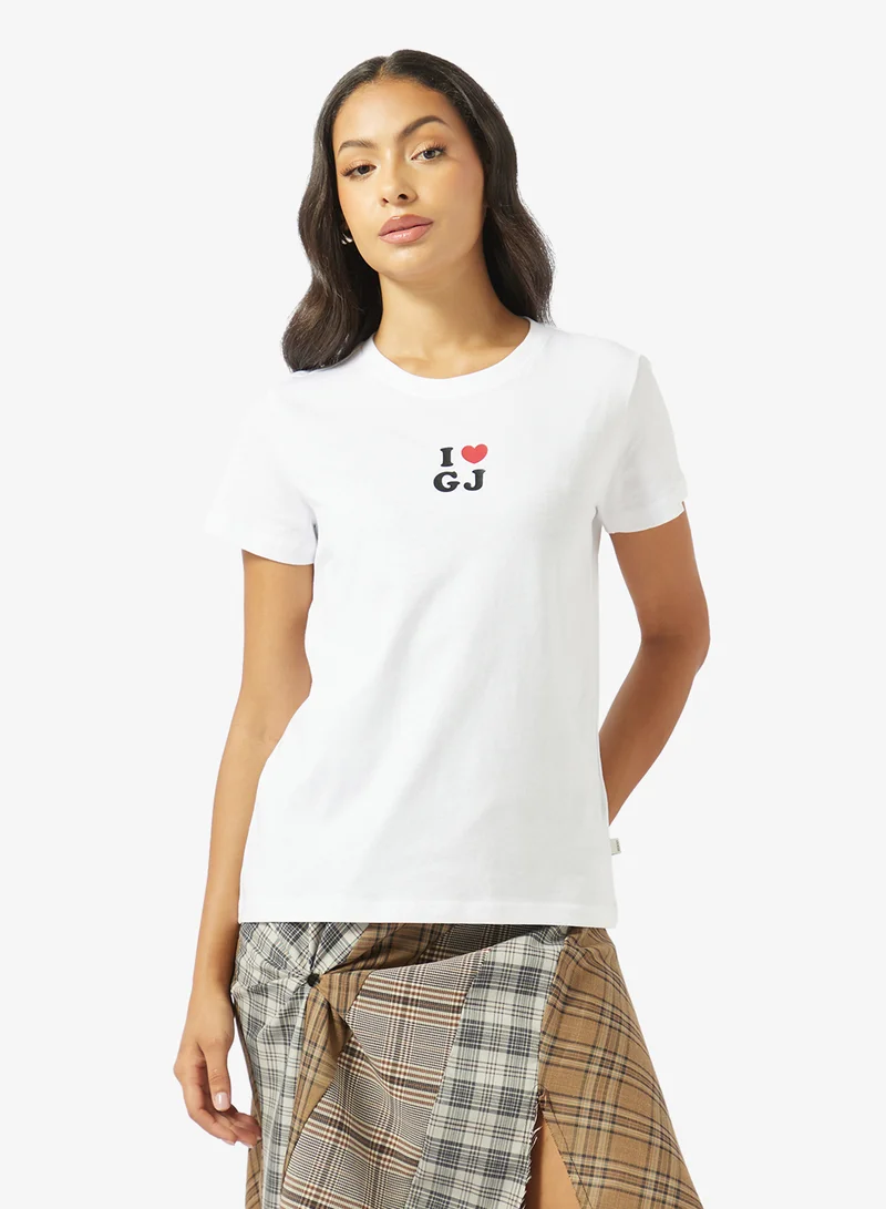 جيس جينز بلوزة بدون أكمام بياقة دائرية