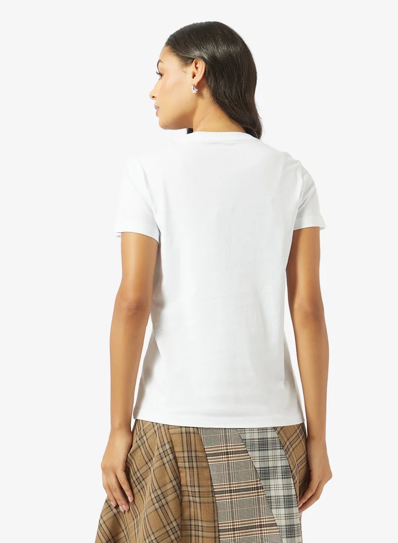 جيس جينز بلوزة بدون أكمام بياقة دائرية