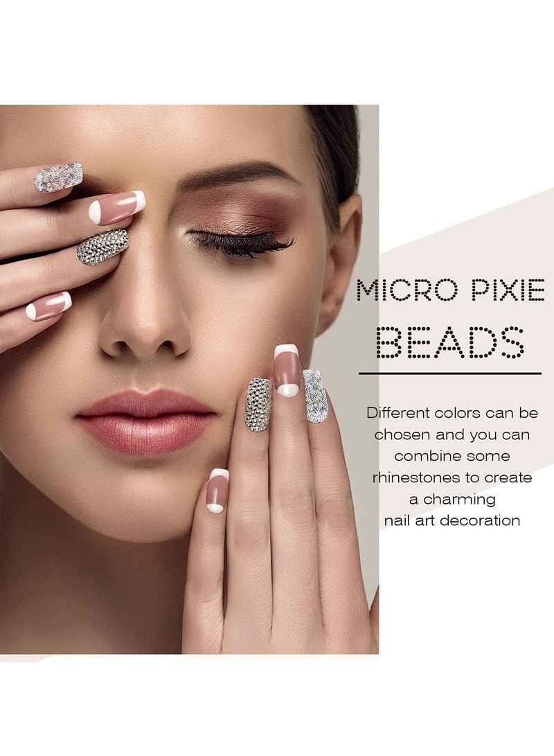 KASTWAVE 10 زجاجات من حبات الكافيار للأظافر، بلورات بيكسي ميكرو نيل، حبات زجاجية ملونة من الكافيار الميكرو، زينة أظافر ثلاثية الأبعاد متعددة الألوان، بلورات بيكسي ميكرو نيل للأظافر، DIY - Image 5