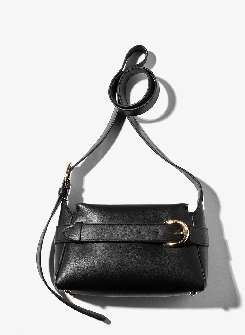 Strap-detail crossbody bag
