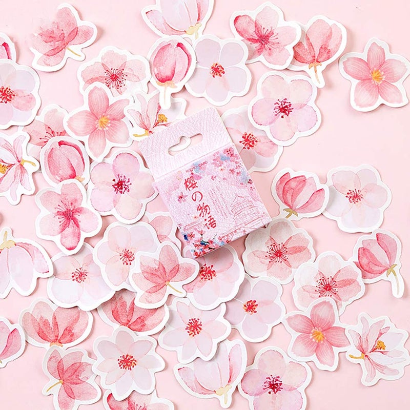 Doraking 45PCS Small Scrapbooks Laptop Stickers, Doraking Boxed Flowers Monogatari Stickers for Laptop, Scrapbooking, Suitcase, Wallet - Image 1