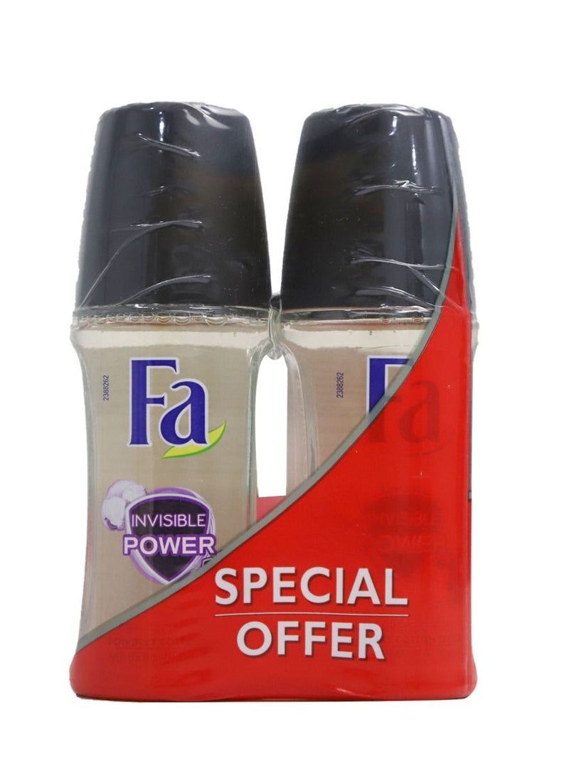 Roll On Invisible Power Deodorant for Men 2 x 50 ml
