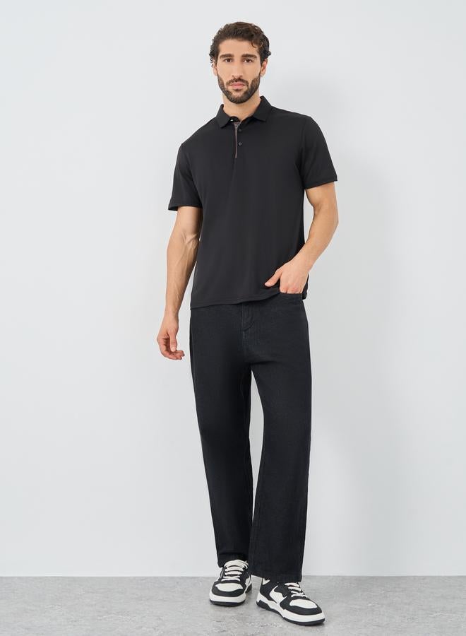 Styli Contrast Placket Regular Fit Polo T-Shirt - Image 2
