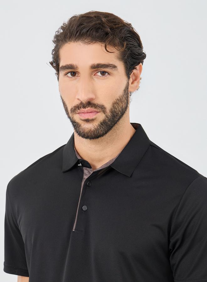 Styli Contrast Placket Regular Fit Polo T-Shirt - Image 3