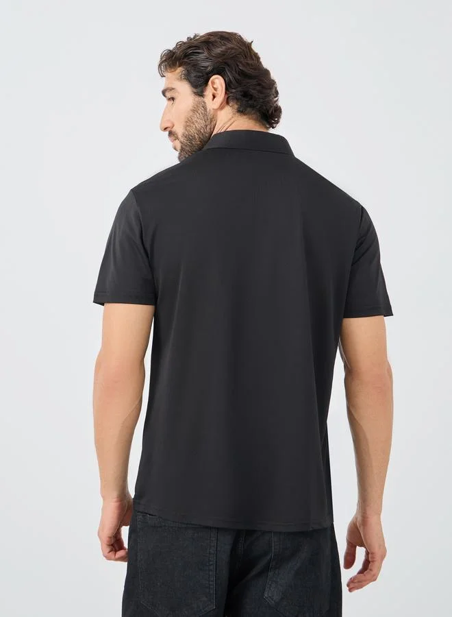 Styli Contrast Placket Regular Fit Polo T-Shirt