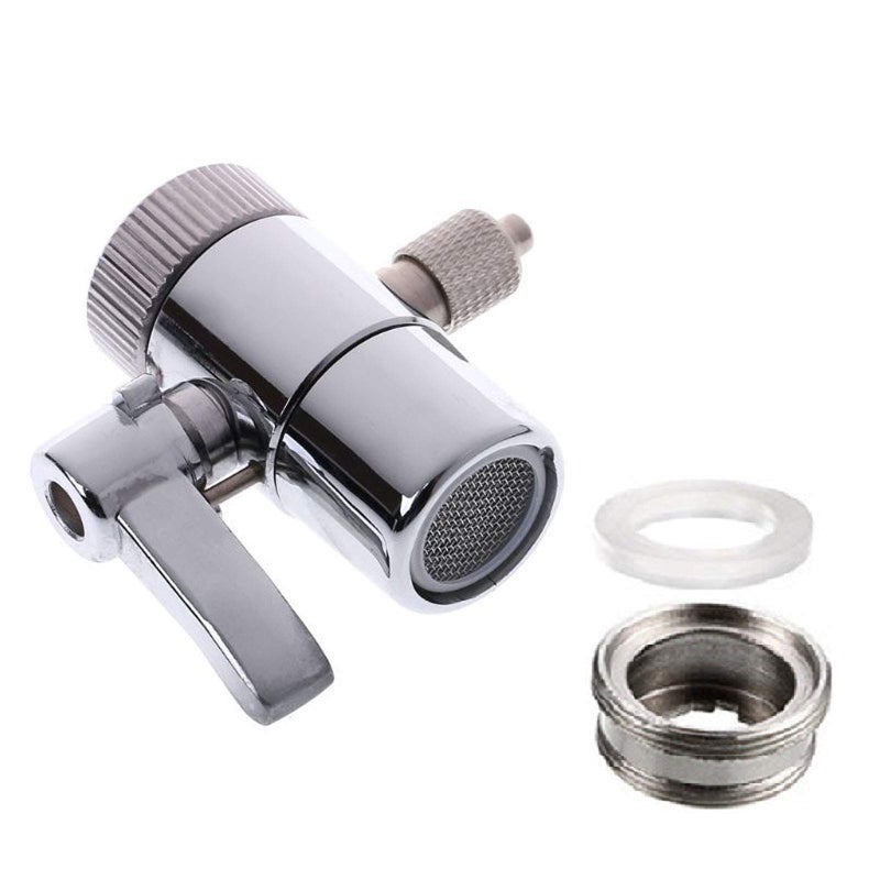 Realgoal Divert Valve Fit 14 inch RO tubing with Male Adapter for Faucet