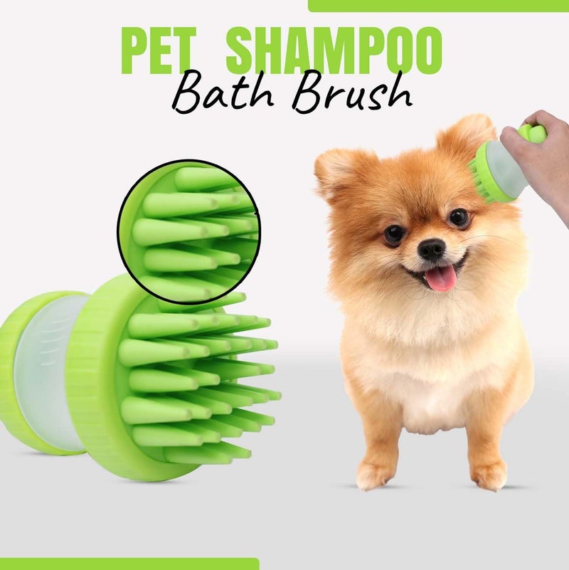 GLAN Dog Bath Brush Soft Silicone Bristles Pet Grooming/Bathing Massage Brushes Dog and Cat Accessories Multicolour Pack of 1 - Image 3