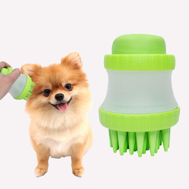 GLAN Dog Bath Brush Soft Silicone Bristles Pet Grooming/Bathing Massage Brushes Dog and Cat Accessories Multicolour Pack of 1 - Image 1