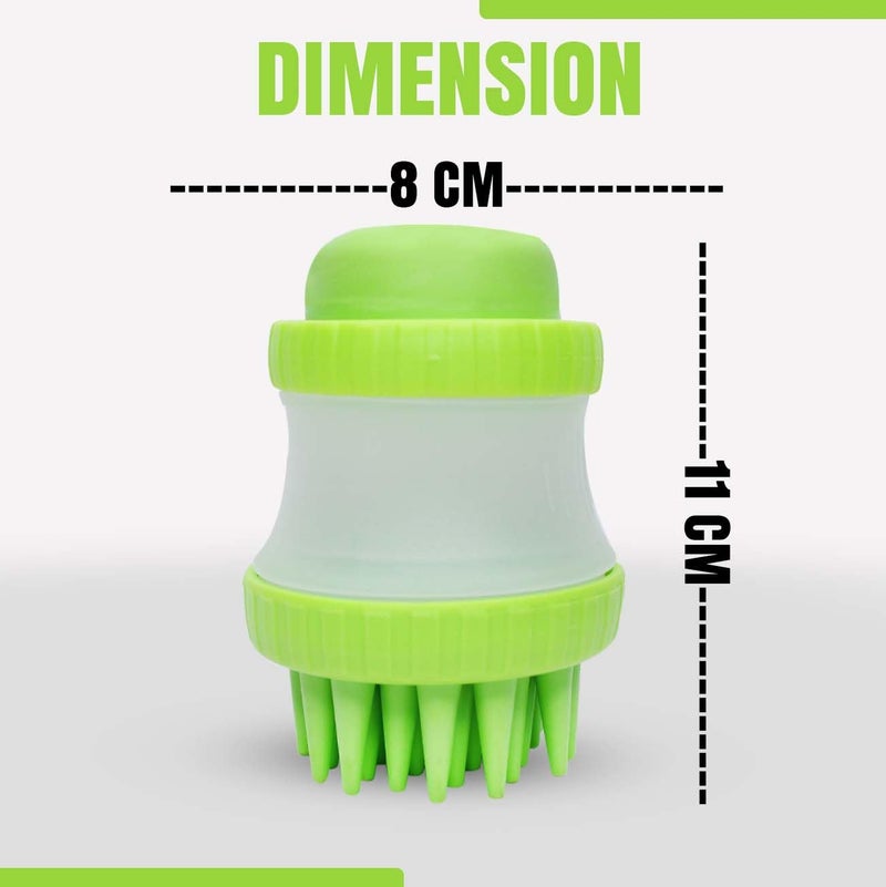 GLAN Dog Bath Brush Soft Silicone Bristles Pet Grooming/Bathing Massage Brushes Dog and Cat Accessories Multicolour Pack of 1 - Image 2