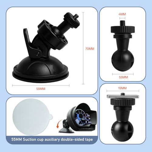 Lufi x7/xf Double-Sided Adhesive Suction Cup Bracket, Suitable x7/xf Obd2 Gauge - Image 2