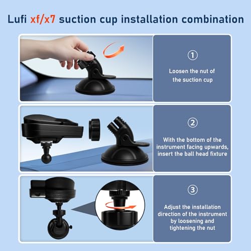 Lufi x7/xf Double-Sided Adhesive Suction Cup Bracket, Suitable x7/xf Obd2 Gauge - Image 4