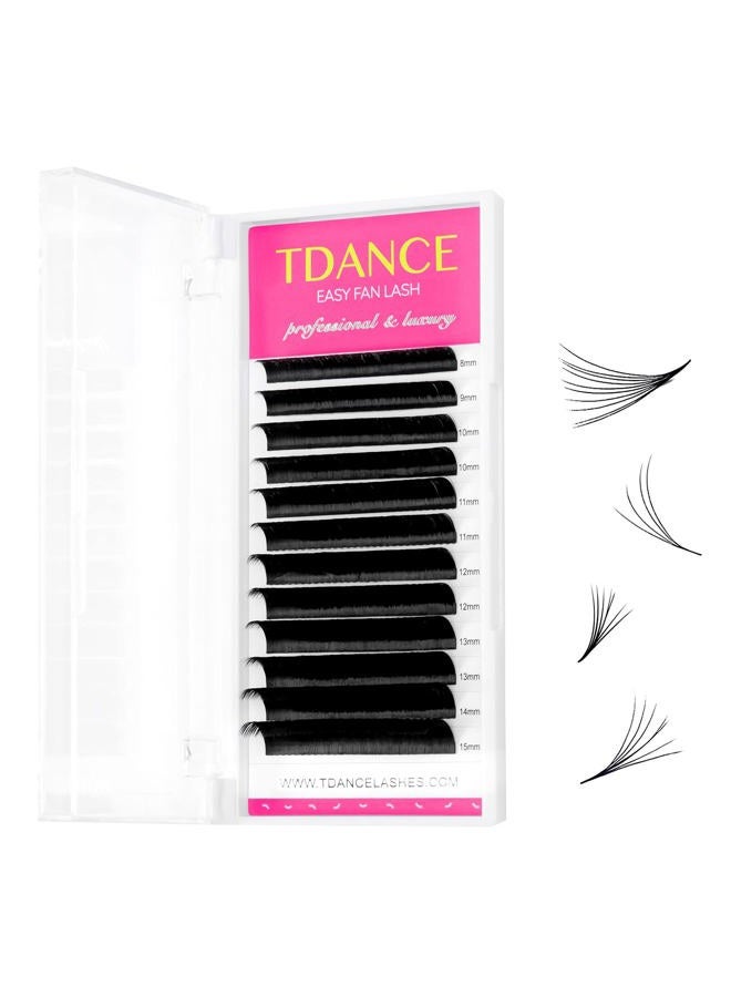 TDance Eyelash Extension Supplies Rapid Blooming Volume Eyelash Extensions Thickness 0.07 CC Curl Mix 8-15mm Easy Fan Volume Lashes Self Fanning Individual Eyelashes Extension (CC-0.07,8-15mm) - Image 1
