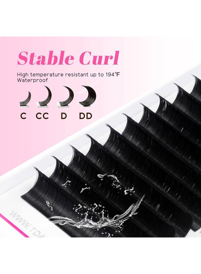 TDance Eyelash Extension Supplies Rapid Blooming Volume Eyelash Extensions Thickness 0.07 CC Curl Mix 8-15mm Easy Fan Volume Lashes Self Fanning Individual Eyelashes Extension (CC-0.07,8-15mm) - Image 4