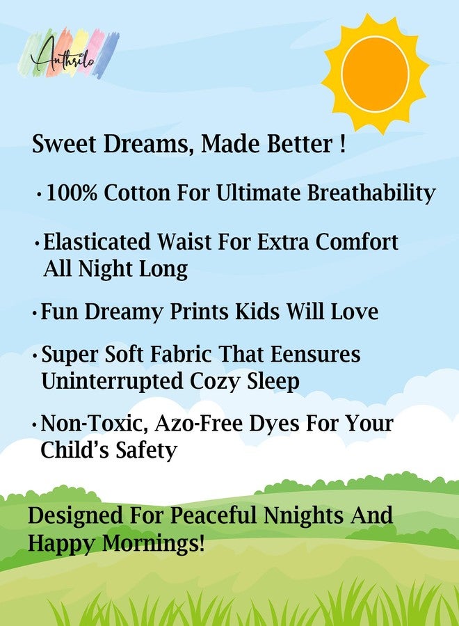 ANTHRILO Summer Pyjama Set for Boys | 100% Cotton, Skin Friendly Fabric | Pyjama Set for Boys | Casual Wear |Big Dinosaur Mustard Short Sleeve Pyjama Set - Mustard 6-12 Months - Image 5