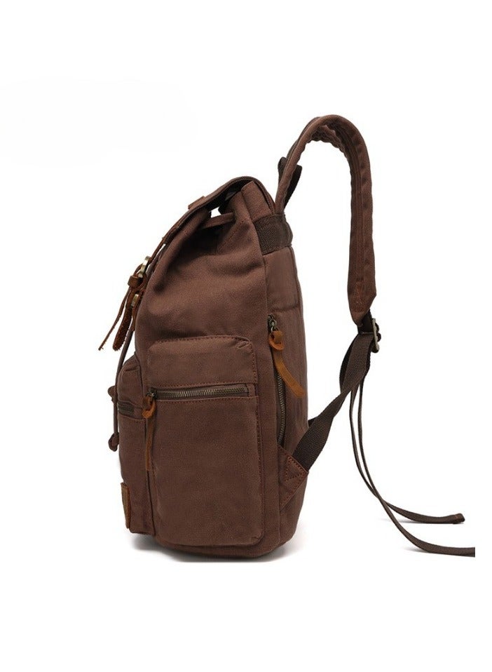FANDARE Backpack Hiking Daypacks Computers Laptop Rucksack Satchel Bookbag Mountaineering Multi-Function Vintage Canvas Bag Women and Men - Image 2