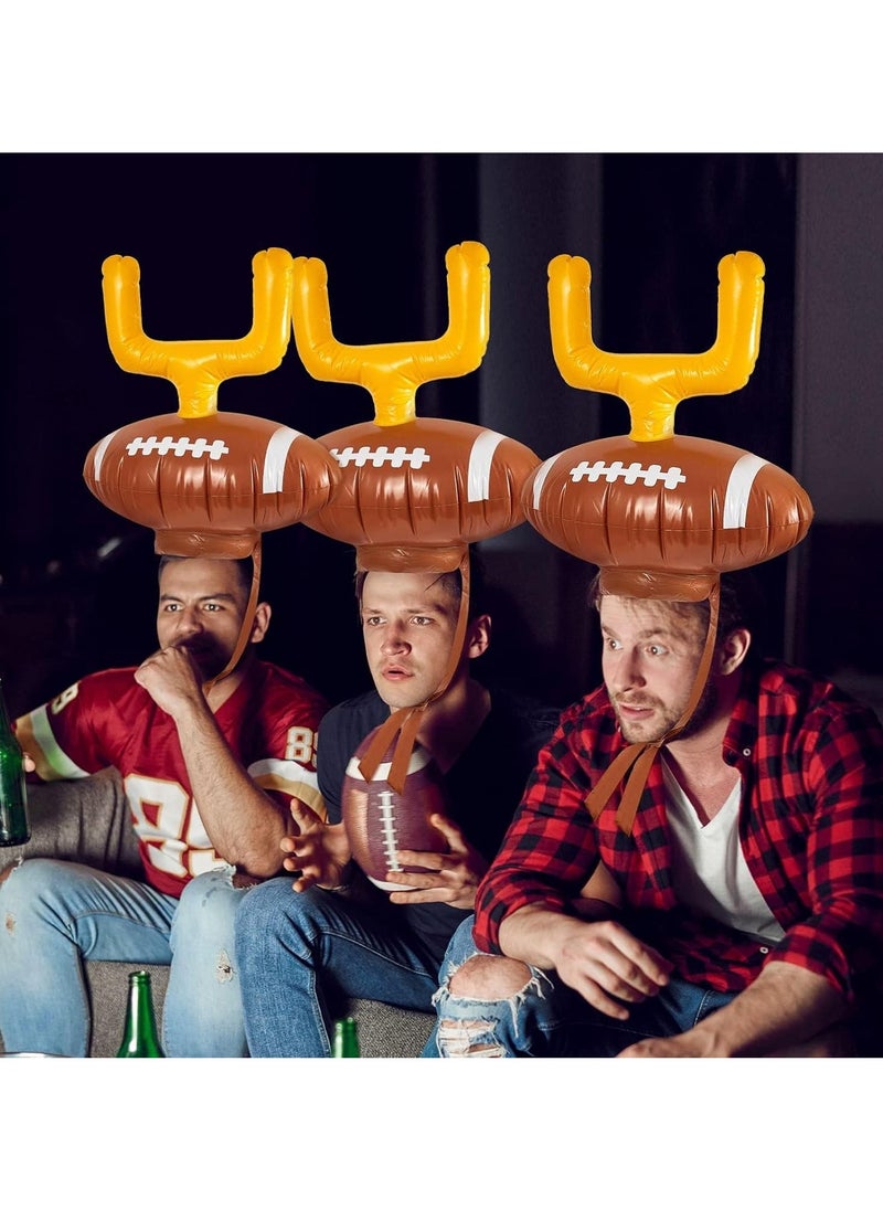 Inflatable Post Ring Toss Football Goal Post Ring Toss Game Include 2 Pieces Toss Post Hat 6 Pieces Ring Toss Goal Post for Boys Girls Football Party Games(2 Set) - Image 2