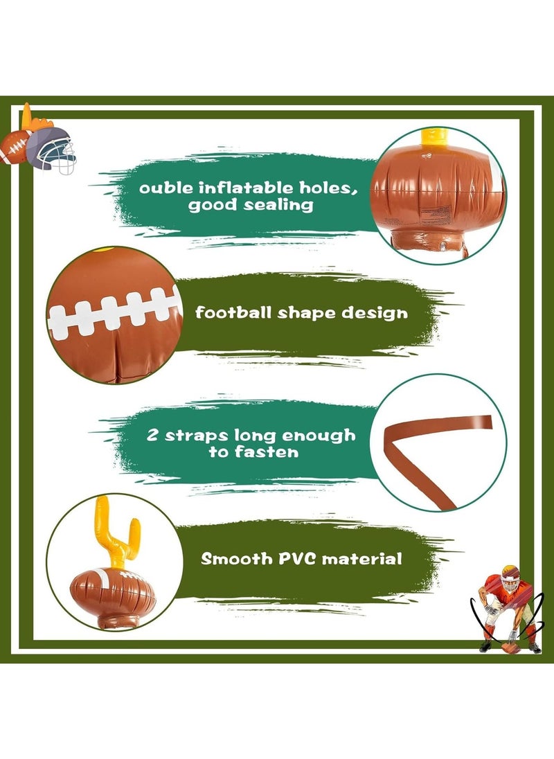Inflatable Post Ring Toss Football Goal Post Ring Toss Game Include 2 Pieces Toss Post Hat 6 Pieces Ring Toss Goal Post for Boys Girls Football Party Games(2 Set) - Image 3