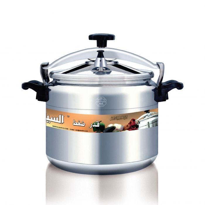 السيف 3لترات قدر ضغط ألومنيوم 3 لتر، توزيع حرارة متساوٍ، خامة عالية الجودة، قفل محكم، صمام أمان، مقبض علوي وجانبي، مطابق لمعايير الجودة العالمية - فضي فضي - Image 1