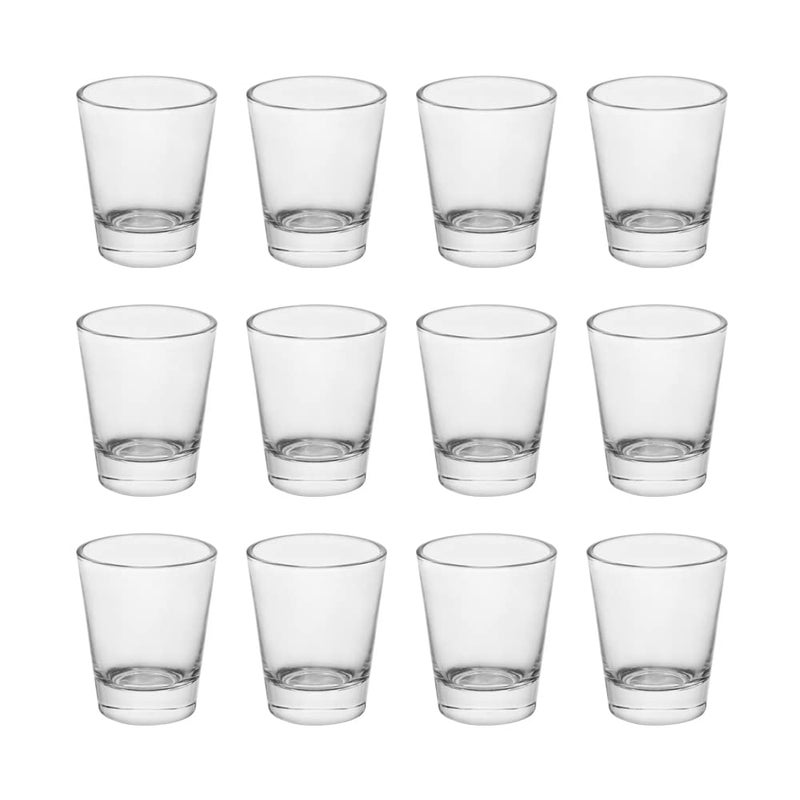 Btgllas Heavy Base Shot Glasses  1.5 Oz Sets Of Clear Shot Glass (12 Pack)  Measuring Cup For Espresso  Liquid  And Wine - Heavy Glass (Glass  12Pack) - Image 1