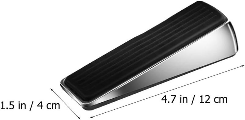 Zinc Alloy Door Stopper Wedge 2pcs Anti-Collision Wind-Proof Door Wedge for Home and Office Brushed Finish - Image 5
