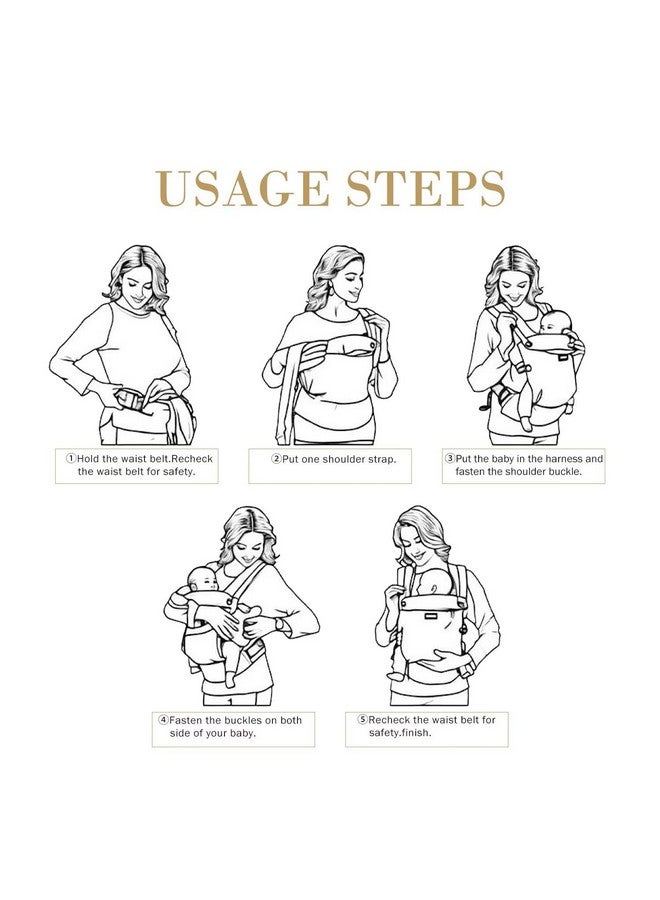 BethBear Baby Carrier for Newborn to Toddler 7-45 lbs with Natural Material, Ergonomic Design,Versatile and Adjustable,Hands Free for Moms&Dads,Green - Image 3