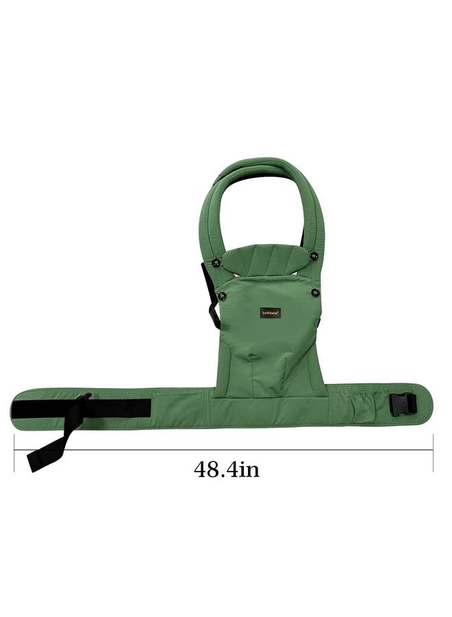 BethBear Baby Carrier for Newborn to Toddler 7-45 lbs with Natural Material, Ergonomic Design,Versatile and Adjustable,Hands Free for Moms&Dads,Green - Image 4