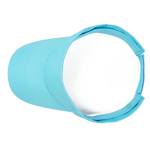 ANDICEQY Sport Sun Visor Hats Adjustable Empty Top Baseball Cap Cotton Ball Caps for Women and Men (Acid Blue) - Image 5