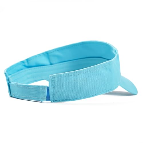 ANDICEQY Sport Sun Visor Hats Adjustable Empty Top Baseball Cap Cotton Ball Caps for Women and Men (Acid Blue) - Image 4