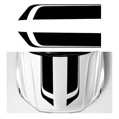 KVAEY Car Hood Decal Sticker Racing Stripe Graphic Stickers for Auto Body Skirt Roof Hood Bumper Automotive Exterior Decoration Vinyl Decal for Car SUV Truck Car Accessories Black - Image 1