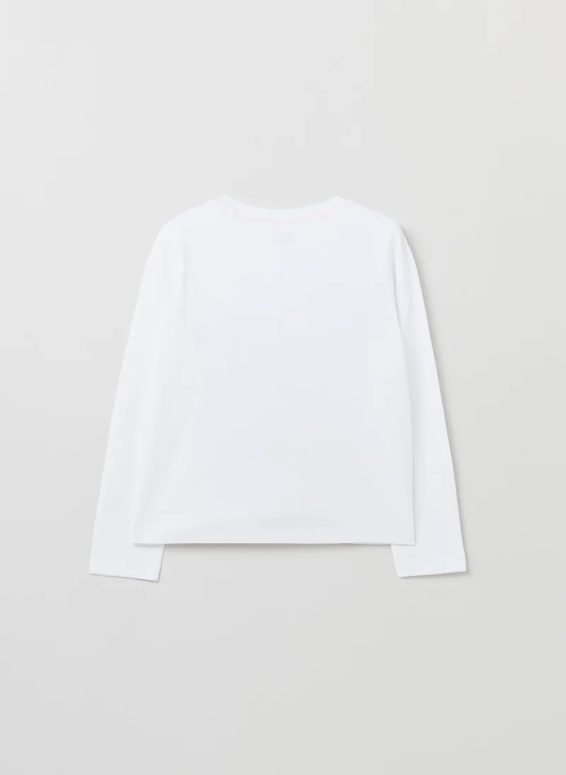 او في اس Long-sleeved T-shirt with print