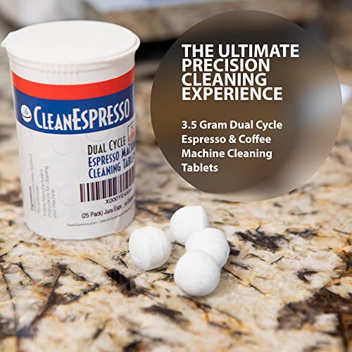 CleanEspresso - 25 Cleaning Tablets Designed For Jura Coffee Machines - 3.5g Dual Cycle Espresso Machine Cleaning Tablets for Jura Espresso Machines - Coffee Maker Cleaner - Image 5