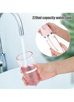 Denx Water Flosser Tooth Brush, Cordless 230mL Professional Oral Irrigator, 360° Nozzle Rotation, Hidden Charging Port, 4 Modes 4 Jet Tips, IPX7 Waterproof, Easy-to-Clean (Pink)  - Image 4