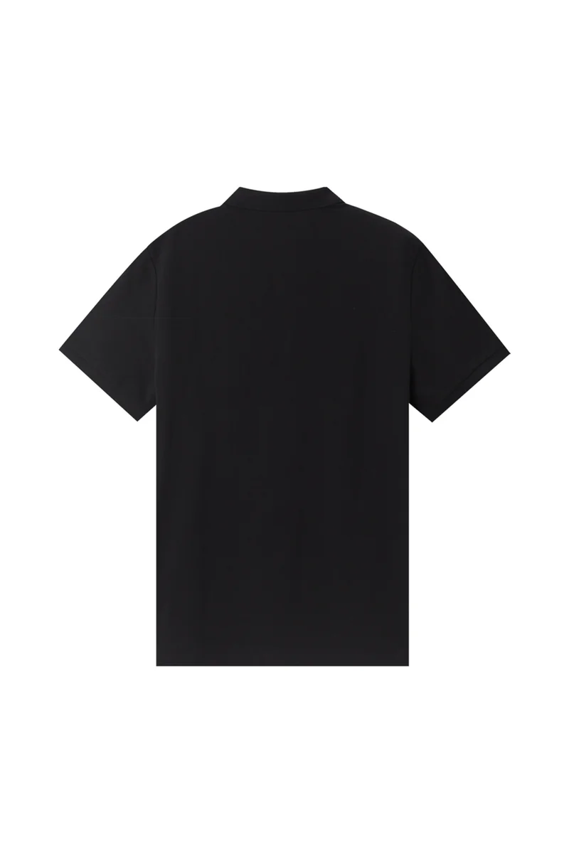 GIORDANO Men's Black Slim Fit Pique Polo