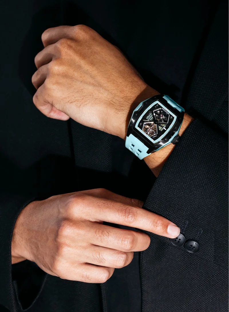 Gresham Gresham Special Edition Stainless Steel Black and Sky Blue Men Watch - G1-0001-BLUE