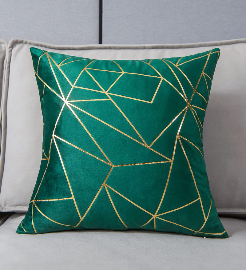 YONGLIU YONGLIU Throw Pillow Covers Velvet Decorative 2 Packs Ultra-Soft Cushion Case for Christmas Sofa Bedroom Car Living Room (Alpine Green  20""X20"")  - Image 2