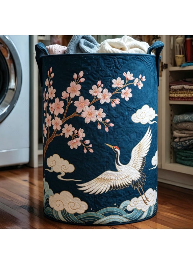 This Spacious, Wide-Opening Storage Bin (16 X 22 Inches) Features A Plum-Blossom Quilted Design And Ample Capacity. Perfect For Organizing Blankets, Towels, Toys, And Miscellaneous Items, It Serves As An Essential Helper For The Bathroom Or Bedroom And Makes A Wonderful Gift For The Home. - Image 4