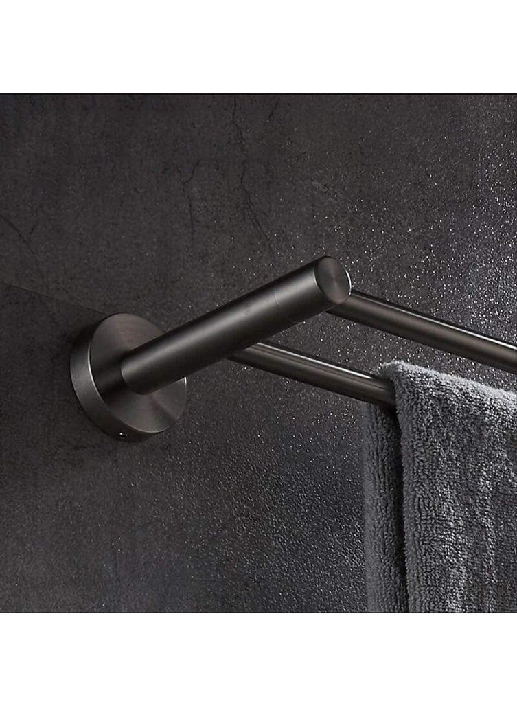 Towel Shelf Multi-Function Towel Rack Stainless Steel Towel Storage Wall Mounted Bath Towel Rail, Single Towel Bar for Bathroom  - Image 2